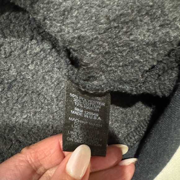 Unisex Aviator Nation 5 Stripe Zip Hoodie in navy Size Medium - Picture 11 of 11